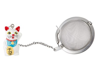 Boule à thé chat porte bonheur