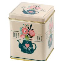 Boîte à thé en métallique - just love