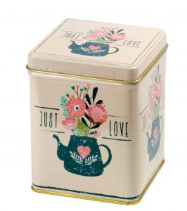 Boîte à thé en métallique - just love