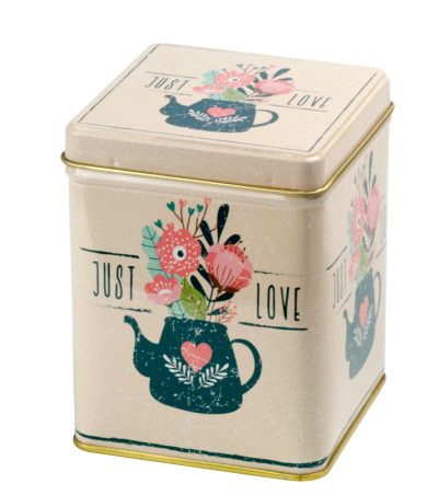 Boîte à thé en métallique - just love