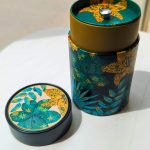 Boîte à thé en métallique - Wild flower green-